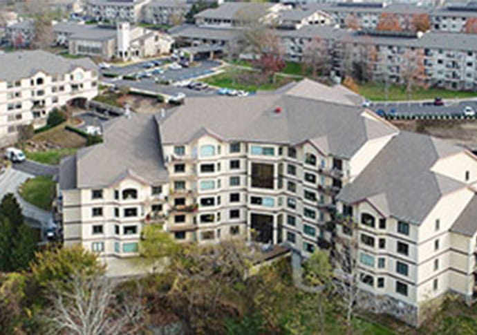 Arial view of Alexian Village community